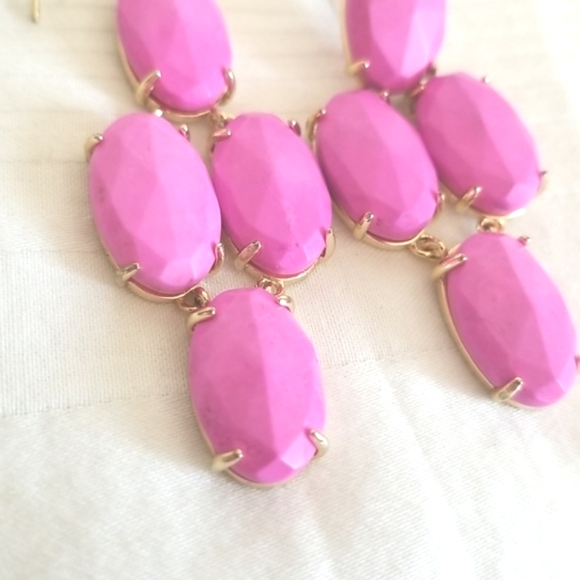 Kendra Scott Hot Pink Gold Agate Earrings - Picture 2 of 5